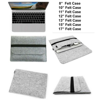 iBank(R) 13" Felt Sleeve Case with pocket for Laptop Tablet (Gray)