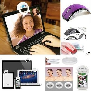 iBank(R) Selfie Ring Light + Wireless Mouse (Purple)