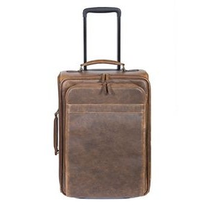 Lambskin Leather Wheeled Carry-On Luggage
