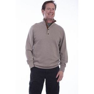 Pullover Quarter Zip/Button Sweater