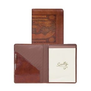 Imprinted Leather Letter Size Padfolio