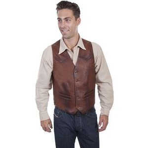 Men's Two Tone Leather Vest
