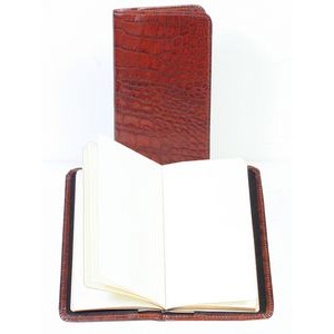 Embossed Leather Pocket Planner w/Blank Pages