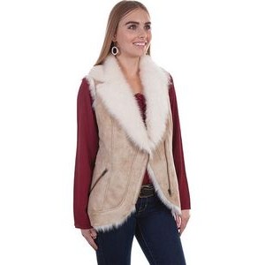 Honey Creek Faux Fur Shearling Vest w/Zippered Closure