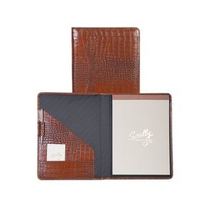 Embossed Leather Letter Size Padfolio