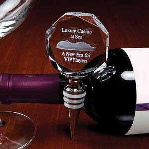 Octagon Beveled Crystal Wine Stopper