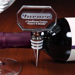 Horizontal Beveled Crystal Wine Stopper