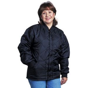 Quilted Jacket w/Knit Collar & Cuffs - (Imported)