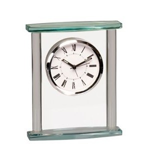 Glass Clock with Square Jade Top, 7