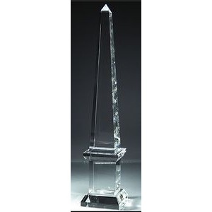 Large Crystal Tower on Clear Crystal Base, 24"H
