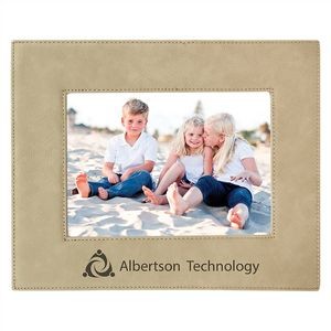 5" x 7" Light Brown Laserable Leatherette Picture Frame