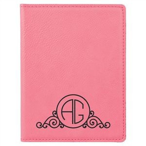 Pink Laserable Leatherette Passport Holder, 4-1/4" x 5-1/2"