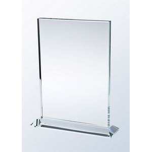 Clear Glass Vertical Plaque Award, Medium (7-1/2