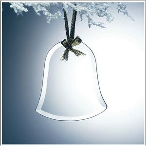 Jade Glass Beveled Ornament, Bell, 3-1/4
