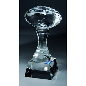 Crystal Football Award on Pedestal Base (9"H)