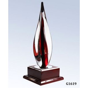 Black Contemporary Award with Rosewood Base, 17-1/2"H