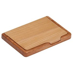 Maple/Rosewood Finish Business Card Holder, 4-1/4" x 2-3/4"