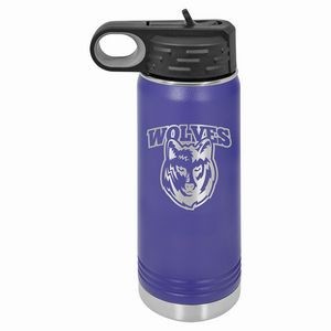 20 Oz. Purple Polar Camel Stainless Steel Water Bottle w/Lid