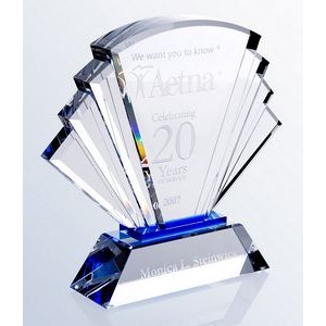 Crystal Prosperity Award, 8-1/4"H