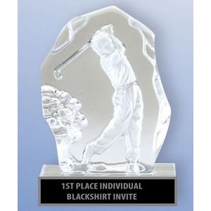 Crystal Ice Golf Award Series with Male Golf Drive, 4-1/2