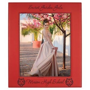 8" x 10" Red Laserable Leatherette Picture Frame