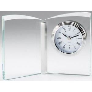 Crystal Book Clock, 7-1/4