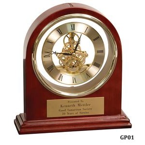 Grand Piano Arch Clock with Visible Movement, 7-3/4