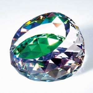 Optical Crystal Color Cut Gem Paperweight