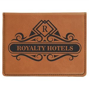 Rawhide Brown Laserable Leatherette Passport Holder, 4-1/4" x 5-1/2"