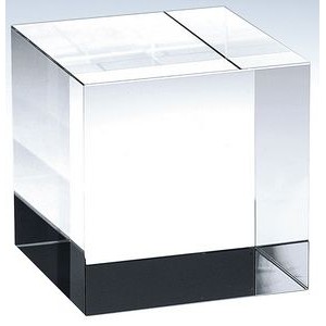 Large Optical Crystal Straight Cube, 3-1/8