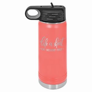 20 Oz. Coral Polar Camel Stainless Steel Water Bottle w/Lid