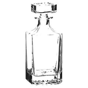 750ml Square Glass Decanter with Gift Box, 8-3/4"H