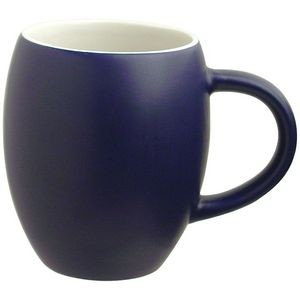 16 Oz. New York Barrel Mug, White in/Cobalt Blue Out