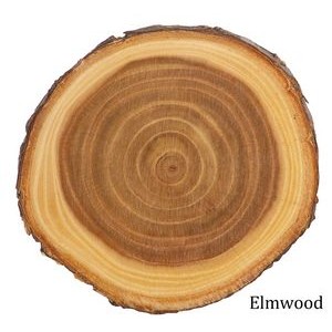 7" Diameter Old West Elmwood Log Plaque