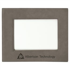 5" x 7" Gray Laserable Leatherette Picture Frame