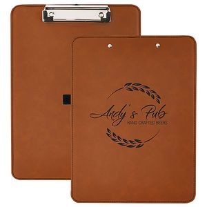 Rawhide Clipboard with Pen Holder, Laserable Leatherette, 9" x 12-1/2"