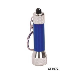 Blue 5-LED Laserable Flashlight with Keychain, 2-3/4"L