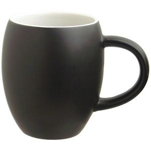 16 Oz. New York Barrel Mug, White in/Black Out