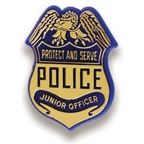 Police Shield Badge Stock Design Plastic Lapel Pin