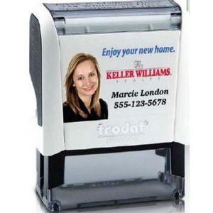 Trodat® New Home Return Address Stamp with Full Color Direct Case Print Logo (3/4" x 1 7/8")