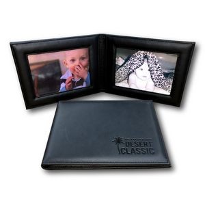 Leather Bi-fold 5"x7" Picture Frame (Debossed)