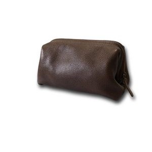 Men's Custom Genuine Leather Shaving Kit Bag (Debossed/ 1 Side)
