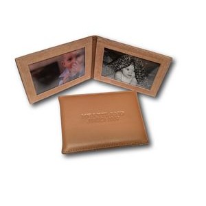 Leather Bi-Fold 4"x6" Picture Frame (Debossed)