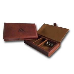 Custom Genuine Leather Padded Jewelry Box (Debossed)