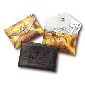 Genuine Leather Business Card/ Coin Case (Debossed)