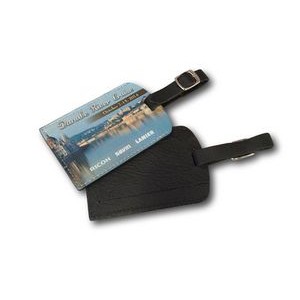 Genuine Leather "Value" Luggage Tag (4-Color/ 1 Side)