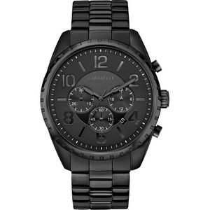 Caravelle by Bulova Men's Black Stainless Steel Chronograph Watch