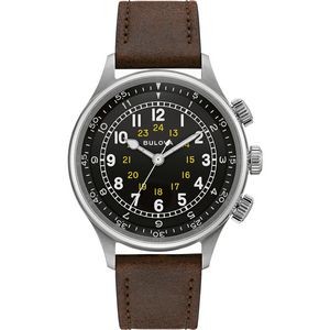 Bulova Watches Men's Brown Leather Strap - A-15 Pilot