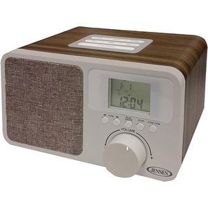 Jensen® Digital AM/FM Dual Alarm Clock Radio w/Wood Cabinet