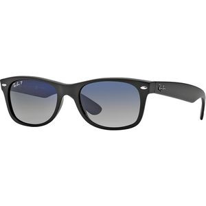 Ray-Ban® Polarized New Wayfarer Sunglasses - Matte Black/Blue